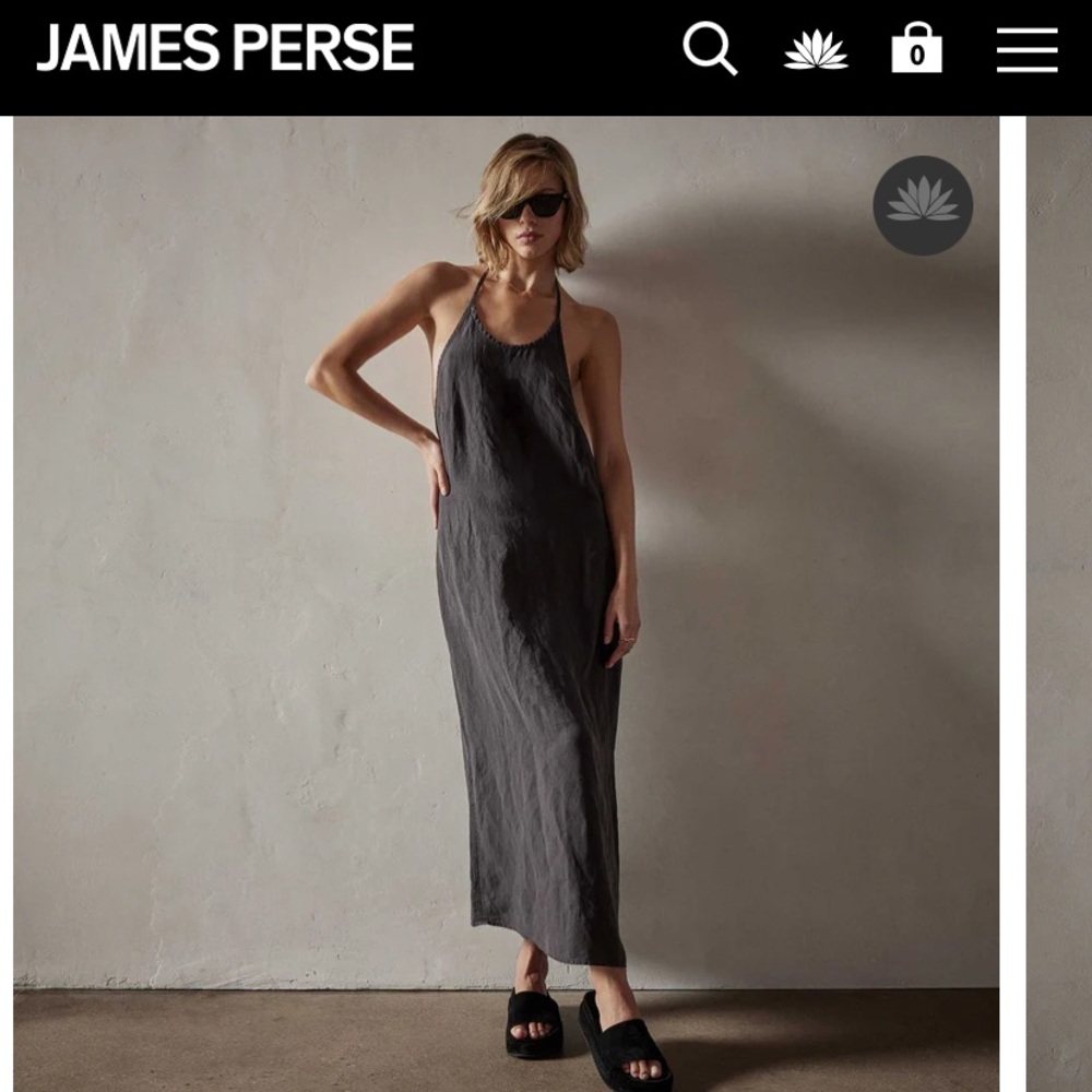 James Perse Zuma Linen Halter Dress